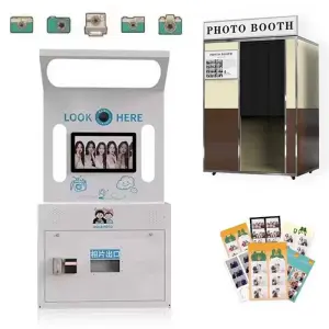 Customize Dola Photo Booth Vending Machine Automatic Enclosure Selfie Kiosk Photobooth for Parties Evenings