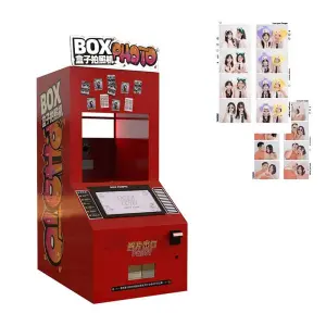 Square Selfie Machine Photo Booth Box Photography Vending Machine Photobooth Coin Software Touch Screen Warehouse