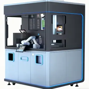 Barista Coffee Fully Automated Intelligent Robot Vending Machine With Cobot Arm for Fresh Ground Cafe