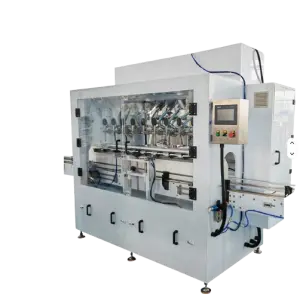 GREPACK OEM ODM Fully Automatic Gravity Linear Chlorine Containing Corrosive Liquid Filler Toilet Cleaner Filling Machine