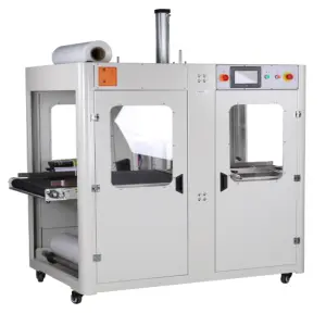 QX-7540 PE Full Automatic Water Bottle Carton Box Shrink Wrapping Machine Electric Engine for Food Beverage Commodity Packaging