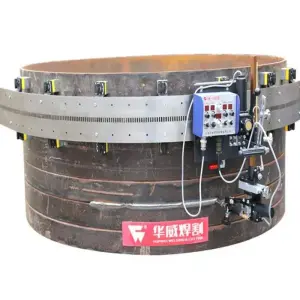 HK-100SE Curved Automatic MIG Welding Trolley 2m Movable Controller 2PCS Flexible Guide Rail Condition Welding Equipment