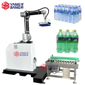 Fully Automatic Robot Palletizer Machine Robotic Palletizing System for Water Drink Beverage Bottles Boxes Cartons