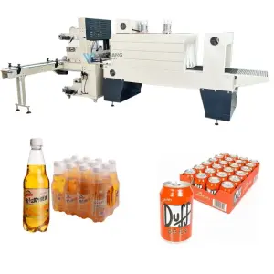 Automatic PE Film Sleeve Sealing Cutting Packing Machine for Can Heat Shrink Wrap Sleeve Water Bottles Packaging Machine