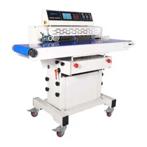 280Q Horizontal Sealing Machine Auto Control Vacuum Sealer Nitrogen Gas Flushing Continuous Band Sealer with Printing