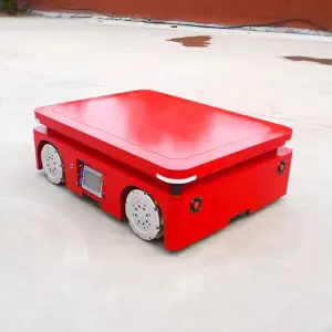 Laser Navigation 10T AGV Battery Powered Flat Transfer Cart for Warehouse