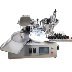 Glass Bottle 1ml-100ml Liquid Filling Automatic Desktop Vial Filling and Capping Machine