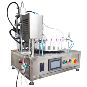 Automatic High Speed Turntable Reagent Ceramic Small Bottle Plunger Pump Filling Capping Machine