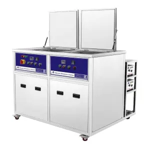 Ultrasonic Cleaning Device Double Tanks with Filtration System Cleaning Drying Tank Industrial Workpiece Washing