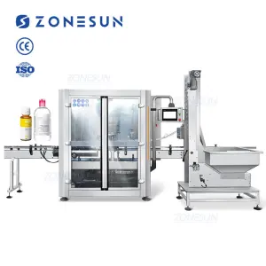 ZONESUN ZS-XG440M High Speed Rotary 8 Heads Bottles Capping Machine With Cap Elevator