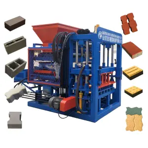 QT4-15B Automatic Concrete Interlock Brick Making Machine Priced Cement Blocks Machinery Advanced PLc Components