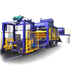 QT5-15 Fully Automatic Cement Brick Production Line Automatic Interlock Clay Brick Making Machine