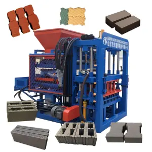 KAIDONG QT4-15B Hydraulic and Vibration Method Automatic Hollow Cement Brick and Concrete Paving Block Making Machine