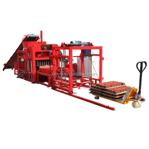 QTJ4-18 Hydraulic Cement Block Machine Production Line Supplier for Making Automatic Cement Paver Brick Machinery