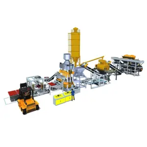 Cement Mixer and Brick Making Machine Small Automatic Block Brick Making Machine Line