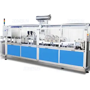 ZS-DDP300 Full Automatic Servo 4 Heads Liquid Blister Form Filling Sealing Machine