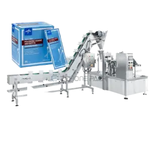 Automatic Cotton Swab Counting Dispenser Iodine Vapor Sealing Packaging Machine Bowl Elevator Made Plastic Featuring Core Pump