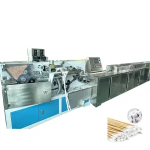 Automatic Earbud Cotton Swab Making Machine with Table Packaging Featuring Motor Core Component
