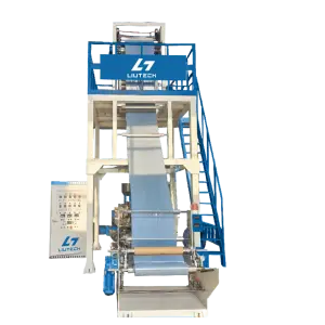 High-Speed 130kg/h Plastic Extrusion Machine Used/ Condition for Automatic PE Bags & LDPE PLA PP Roll Blown Film with Motor