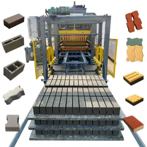 QT5-15 Hollow Block Making Machine Automatic Concrete Paver Machine with Reliable Engine and Pump Components