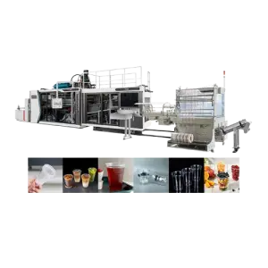 Fully Automatic Tilting Mould One Time Plastic Ice Cream Cup Thermo Forming Machine Production Line