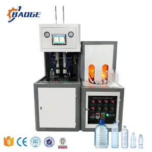 2 Cavity Semi Automatic Plastic Bottles Making Machine Pet Bottle Blowing Machine