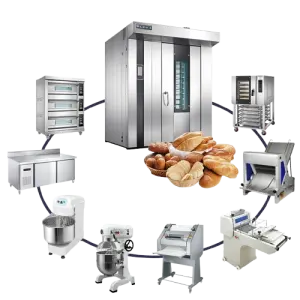 Complete GRACE Commercial Bakery Croissant Machine 32 Tray Electric Gas Rotary Industry Bread Making Machine Baking Equipment