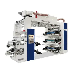 4 6 8 Colors Double Unwinder&rewinder Stack Type Printing Press Flexo Printing Machine