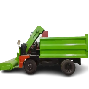 Animal Husbandry Machinery Chicken Duck Cow Dung Horizontal bar diesel Manure Truck