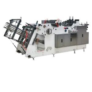 High Speed Automatic Hamburger Disposable Paper Lunch Box Manufacturing Machine Carton Erecting Forming Lunch Box Making Machine