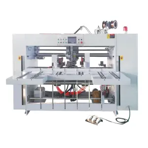 High Speed Semi Auto Double Piece Carton Box Stitcher Sealing Machine for Corrugated Cardboard Package Box Making