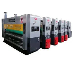 Auto Four Color Printing Board Carton Box Erecting Making Forming Machine