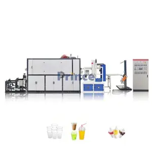 Plastic Pet Food Tray Plate Water Cup Molding Thermoforming Machine Small Plastic Cup Takeaway Food Containers Making Machines