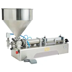 Semi Automatic Piston Filler Filling Machine for Viscous Cream Paste Cheese Honey Oil Filler