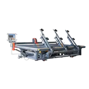 Eworld 3700*2600 Glass Size Automatic All in One Glass Cutting Machine for Tempered Glass Processing or Double Glazing