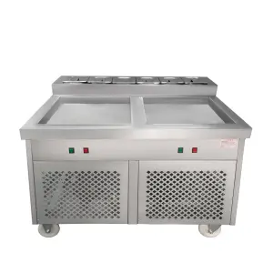 Commercial Stainless Steel Fried Ice Machine for Making Ice Cream Ice Roll Yogurt Roll