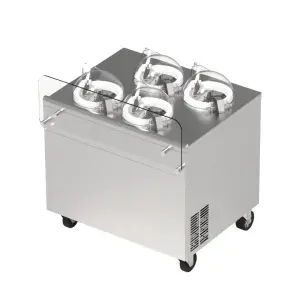 Vertical Movable Automatic 304 Stainless Steel Gelato Machine