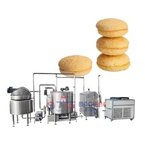 Fully Automatic Cup Layer Cake Vending Machine Cake Production Line Machine
