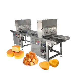 Commercial Automatic Cake Cupcake Oil Sprayer Tray Injection Molding Machine in Cupcake Processing Line
