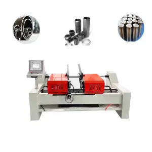 Pneumatic CNC Sophisticated Deburring Stainless Steel Metal Round Bar Rod Tube Pipe Double Head Chamfering Machine