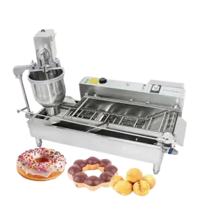 Industrial Round Automatic Commercial Electric 10cm Mochi Donut Doughnut Fryer Flipper Maker Machine