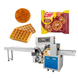 High Speed Automatic Croissant Bread Donut Muffin Waffle Mini Cake Packaging Machine