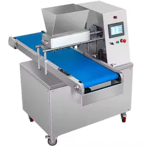 Multifunctional PLC Servo Waffle Cake Machine for Cupcakes Muffins Cookie Line Biscuit Making Included for Chocolate