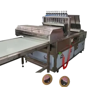 High Capacity Hard Soft Churros Filler Biscuit Cookie Jam Chocolate Cream Fiiling Nut Sandwiching Depositor Biscuits Machine