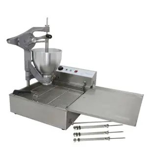 3 Molds Stainless Steel Manual Gas Electric Fully Automatic Churro Ball Mochi Donut Fryer Machine