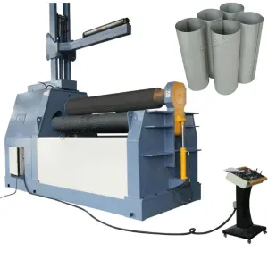 Automatic CNC 4-Roll Plate Rolling Sheet Metal Machine Stainless Steel Rolling Bending Machine
