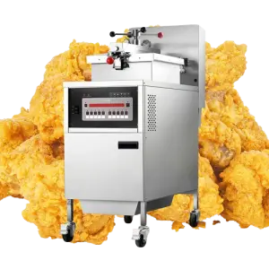 Fast Food Restaurant Kitchen Equipment French Fries Machine Pressure Fryer Broasted Fried Chicken Equipment
