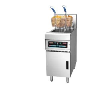 Commercial Kitchen Restaurant Catering Equipment Chicken Potato Two Tank Fat Fryer Electric Deep Fryers