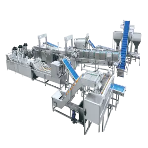 Stainless Steel Commercial Electric Fruit Vegetable Production Line Automatic Potato Chips Frying Key Include Fryer