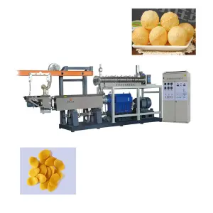 Full Automatic Square Barrel Pellet Pani Puri Making Machine 3D Snacks Processing Extruder Line with Fryer for Starch Flour
